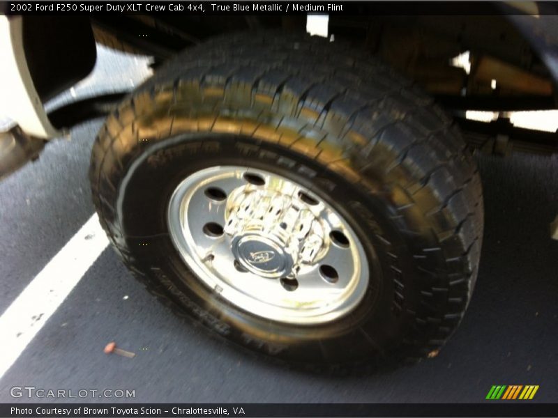 True Blue Metallic / Medium Flint 2002 Ford F250 Super Duty XLT Crew Cab 4x4