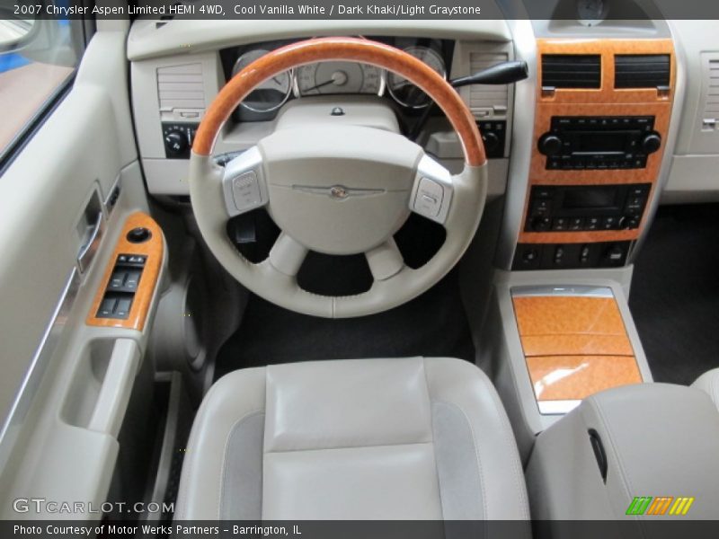 Cool Vanilla White / Dark Khaki/Light Graystone 2007 Chrysler Aspen Limited HEMI 4WD