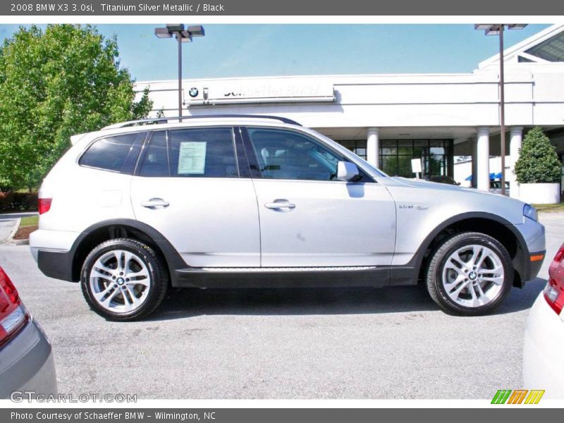 Titanium Silver Metallic / Black 2008 BMW X3 3.0si
