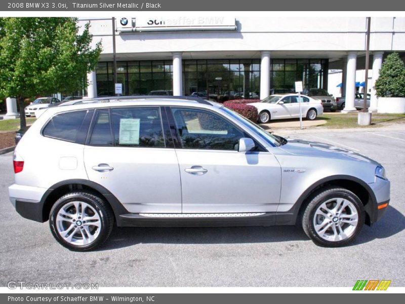 Titanium Silver Metallic / Black 2008 BMW X3 3.0si