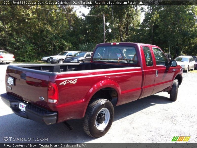 Dark Toreador Red Metallic / Medium Parchment 2004 Ford F250 Super Duty XL SuperCab 4x4