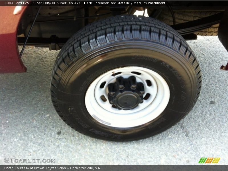 Dark Toreador Red Metallic / Medium Parchment 2004 Ford F250 Super Duty XL SuperCab 4x4