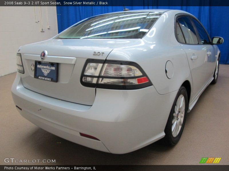Snow Silver Metallic / Black 2008 Saab 9-3 2.0T Sport Sedan