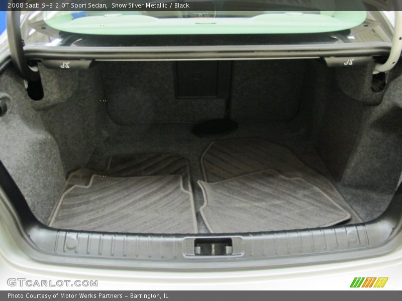 Snow Silver Metallic / Black 2008 Saab 9-3 2.0T Sport Sedan