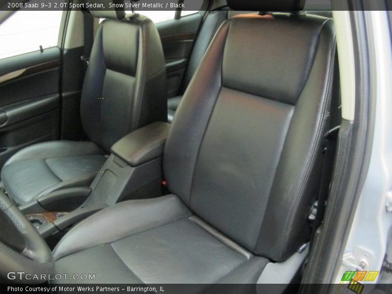 Snow Silver Metallic / Black 2008 Saab 9-3 2.0T Sport Sedan
