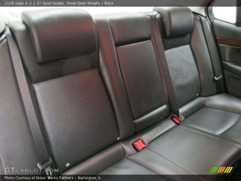 Snow Silver Metallic / Black 2008 Saab 9-3 2.0T Sport Sedan