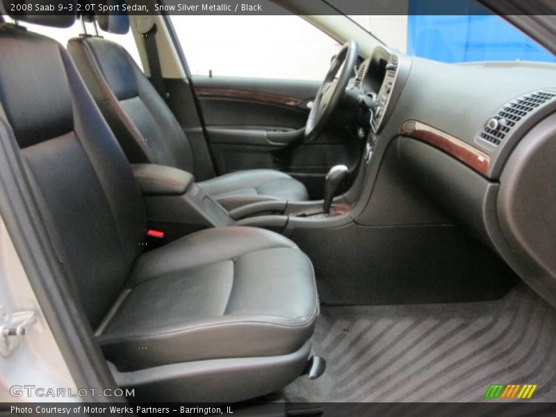 Snow Silver Metallic / Black 2008 Saab 9-3 2.0T Sport Sedan