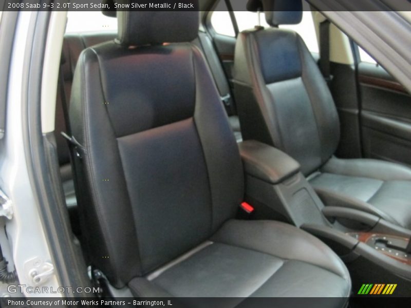 Snow Silver Metallic / Black 2008 Saab 9-3 2.0T Sport Sedan