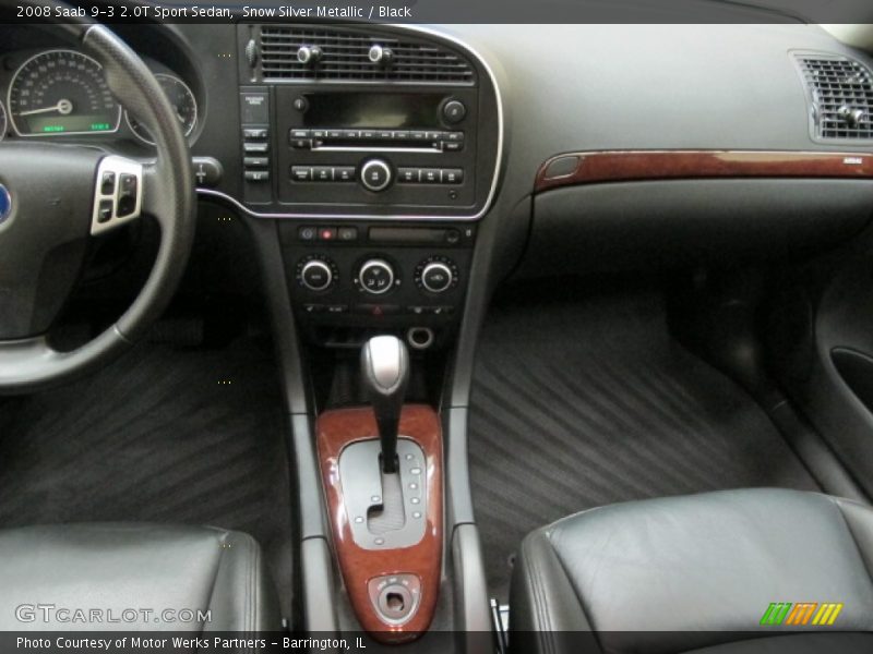 Snow Silver Metallic / Black 2008 Saab 9-3 2.0T Sport Sedan