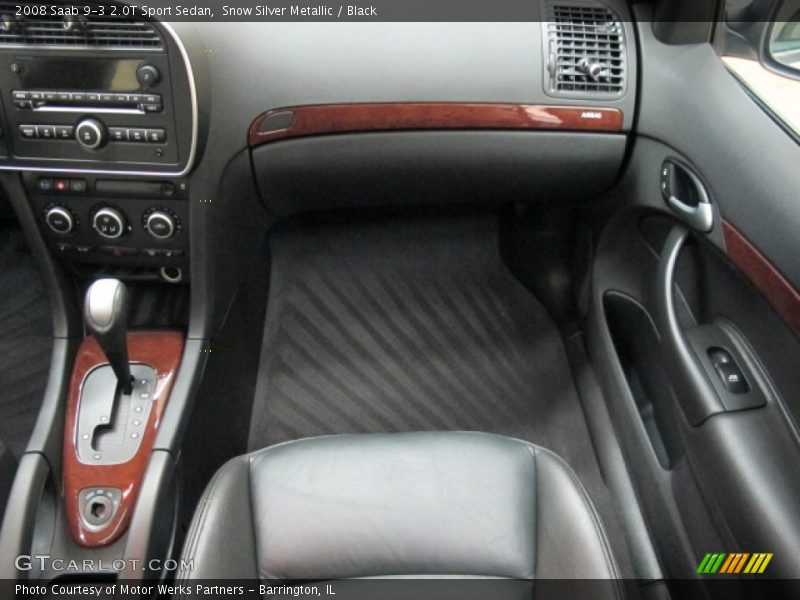 Snow Silver Metallic / Black 2008 Saab 9-3 2.0T Sport Sedan