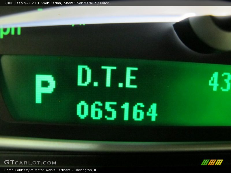 Snow Silver Metallic / Black 2008 Saab 9-3 2.0T Sport Sedan