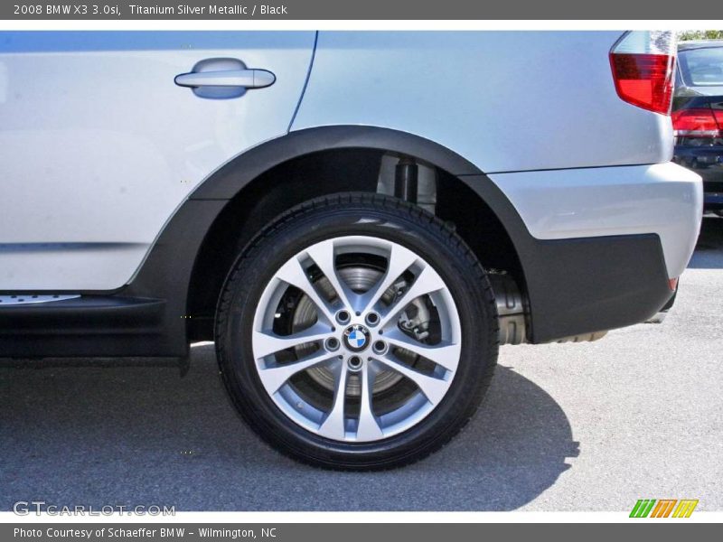 Titanium Silver Metallic / Black 2008 BMW X3 3.0si