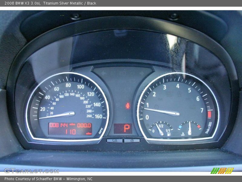 Titanium Silver Metallic / Black 2008 BMW X3 3.0si