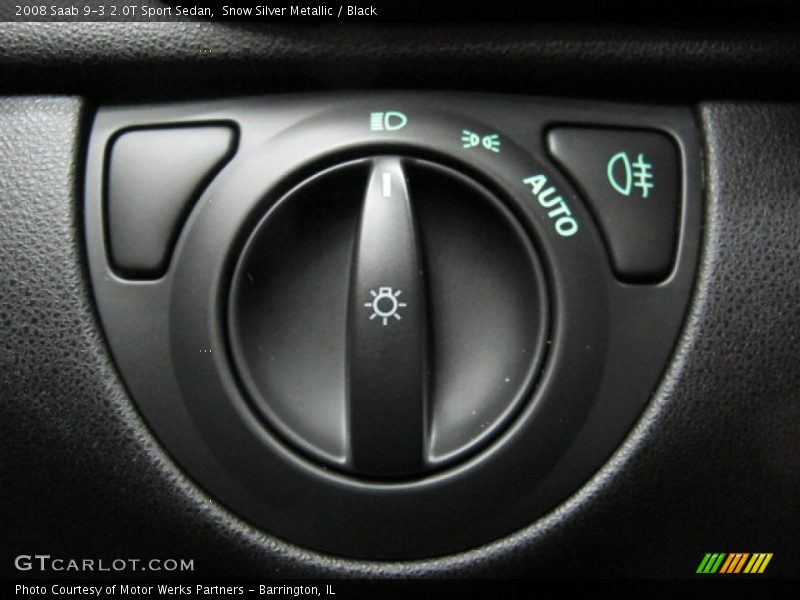 Snow Silver Metallic / Black 2008 Saab 9-3 2.0T Sport Sedan