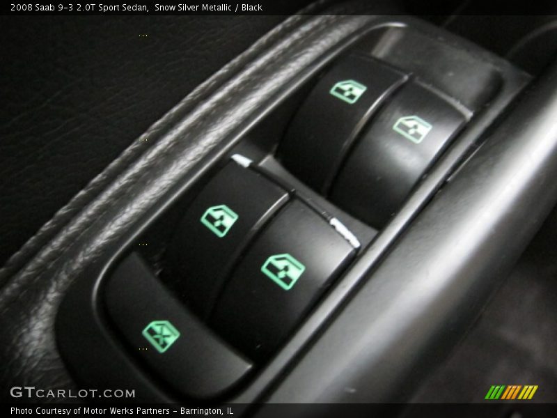 Snow Silver Metallic / Black 2008 Saab 9-3 2.0T Sport Sedan