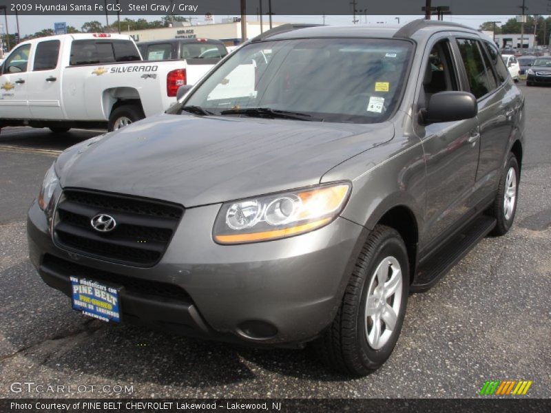 Steel Gray / Gray 2009 Hyundai Santa Fe GLS