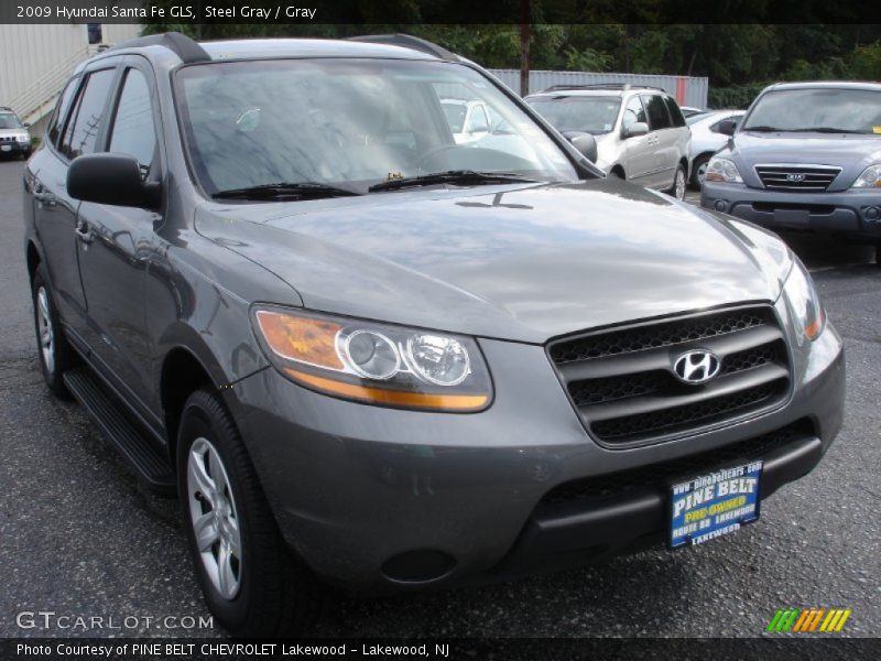 Steel Gray / Gray 2009 Hyundai Santa Fe GLS