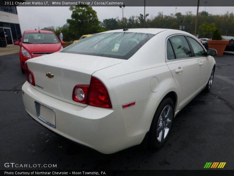 White Diamond Tricoat / Cocoa/Cashmere 2011 Chevrolet Malibu LT