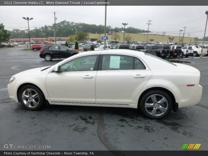 White Diamond Tricoat / Cocoa/Cashmere 2011 Chevrolet Malibu LT