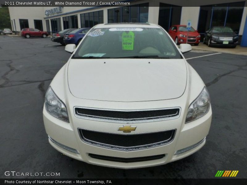 White Diamond Tricoat / Cocoa/Cashmere 2011 Chevrolet Malibu LT