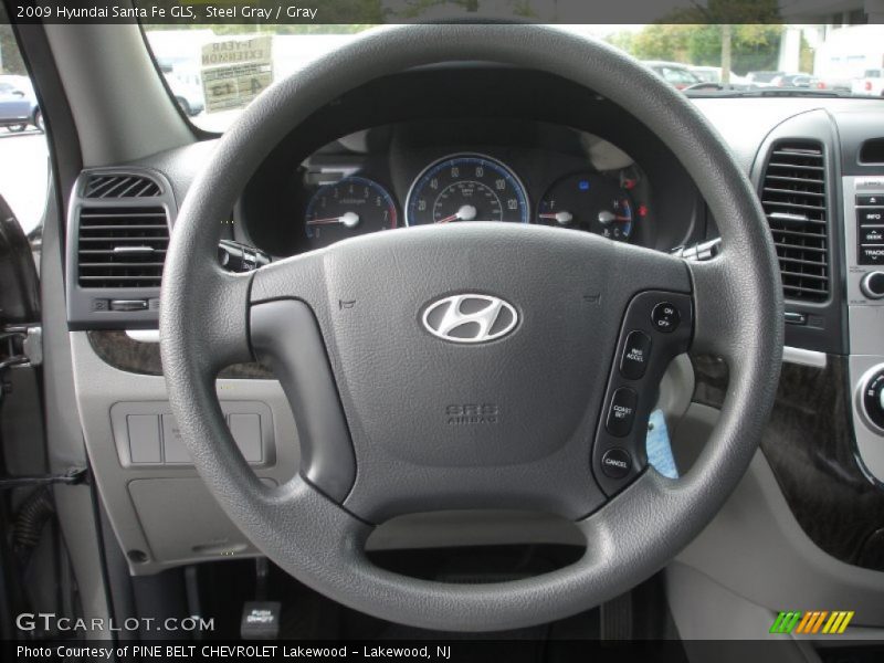 Steel Gray / Gray 2009 Hyundai Santa Fe GLS