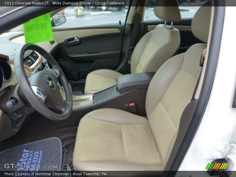 White Diamond Tricoat / Cocoa/Cashmere 2011 Chevrolet Malibu LT