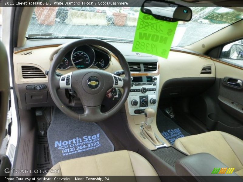 White Diamond Tricoat / Cocoa/Cashmere 2011 Chevrolet Malibu LT