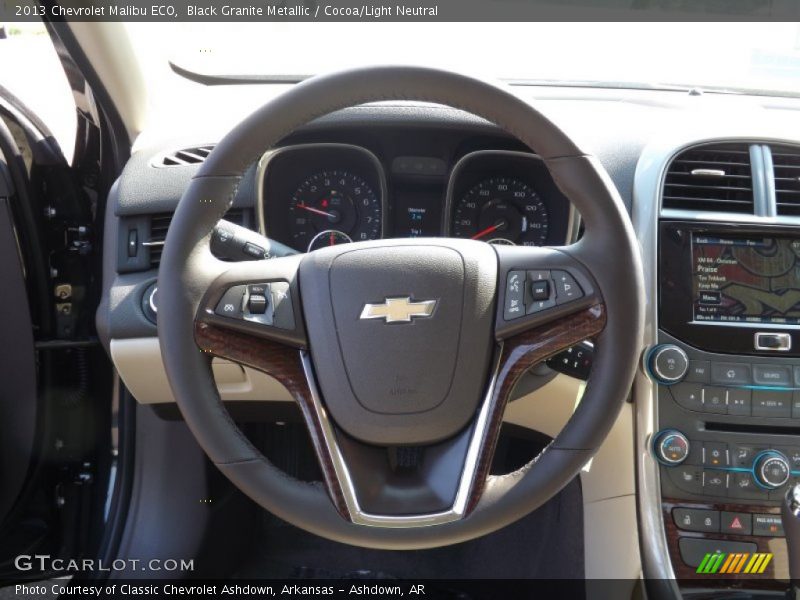 Black Granite Metallic / Cocoa/Light Neutral 2013 Chevrolet Malibu ECO
