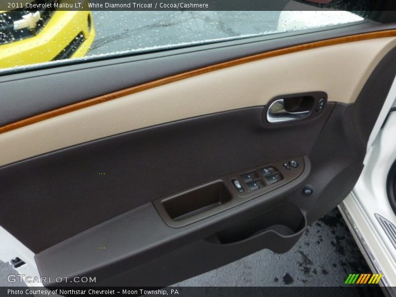 White Diamond Tricoat / Cocoa/Cashmere 2011 Chevrolet Malibu LT