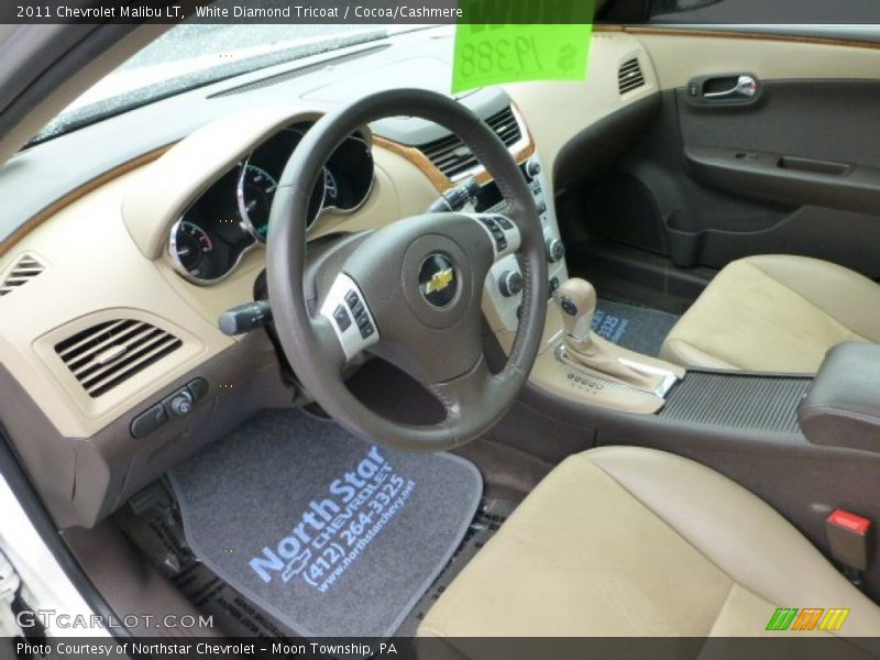 White Diamond Tricoat / Cocoa/Cashmere 2011 Chevrolet Malibu LT