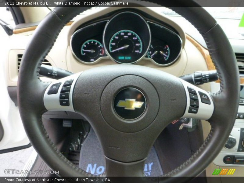 White Diamond Tricoat / Cocoa/Cashmere 2011 Chevrolet Malibu LT