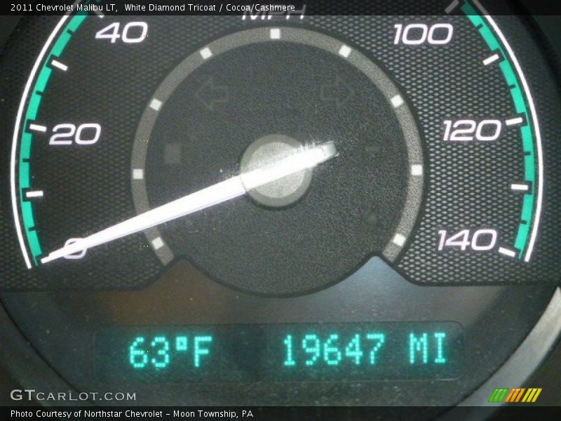 White Diamond Tricoat / Cocoa/Cashmere 2011 Chevrolet Malibu LT