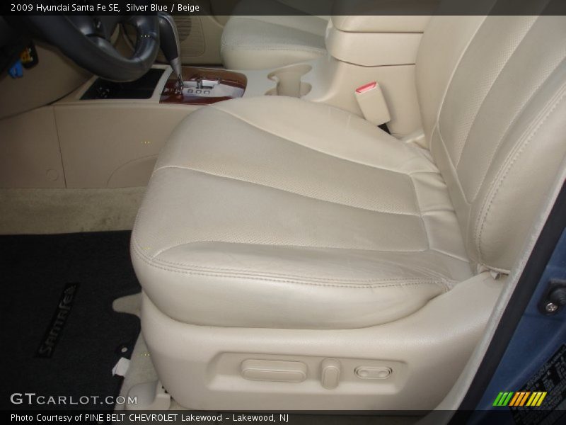 Silver Blue / Beige 2009 Hyundai Santa Fe SE