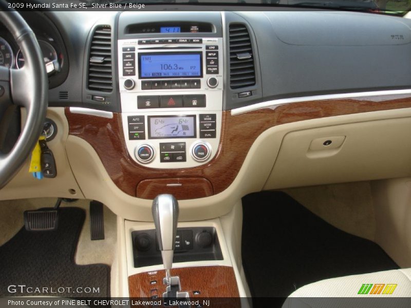 Silver Blue / Beige 2009 Hyundai Santa Fe SE