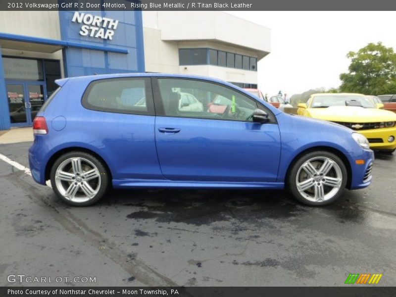 Rising Blue Metallic / R Titan Black Leather 2012 Volkswagen Golf R 2 Door 4Motion