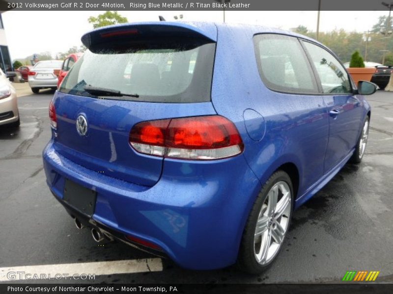 Rising Blue Metallic / R Titan Black Leather 2012 Volkswagen Golf R 2 Door 4Motion