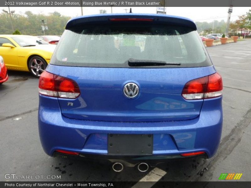 Rising Blue Metallic / R Titan Black Leather 2012 Volkswagen Golf R 2 Door 4Motion