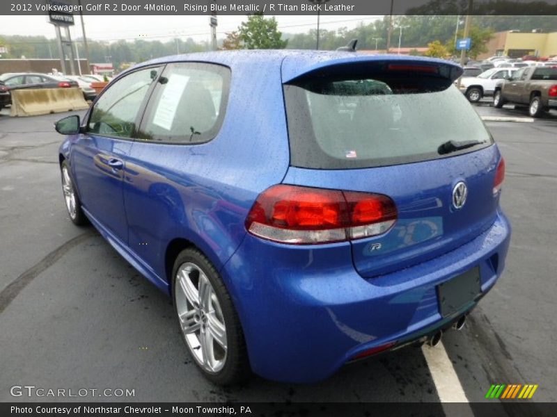 Rising Blue Metallic / R Titan Black Leather 2012 Volkswagen Golf R 2 Door 4Motion