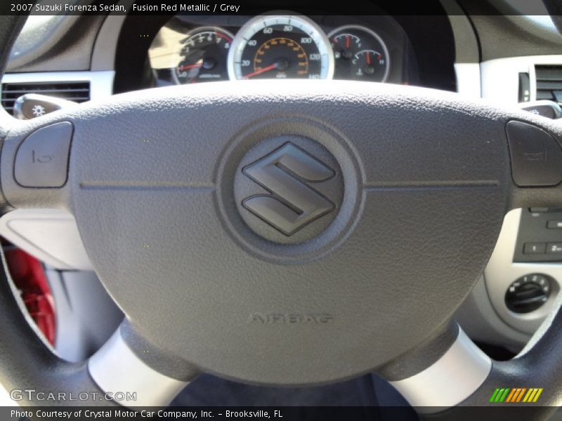 Fusion Red Metallic / Grey 2007 Suzuki Forenza Sedan