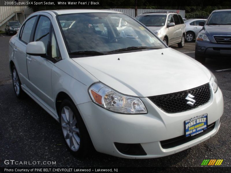 White Water Pearl / Black 2008 Suzuki SX4 Sport Sedan