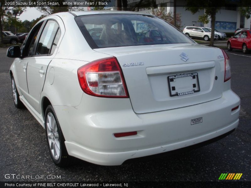 White Water Pearl / Black 2008 Suzuki SX4 Sport Sedan