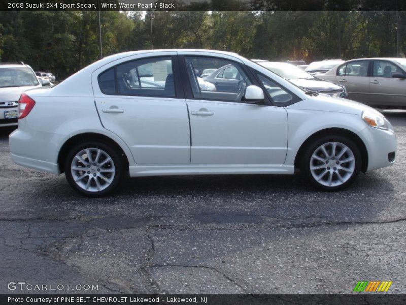 White Water Pearl / Black 2008 Suzuki SX4 Sport Sedan