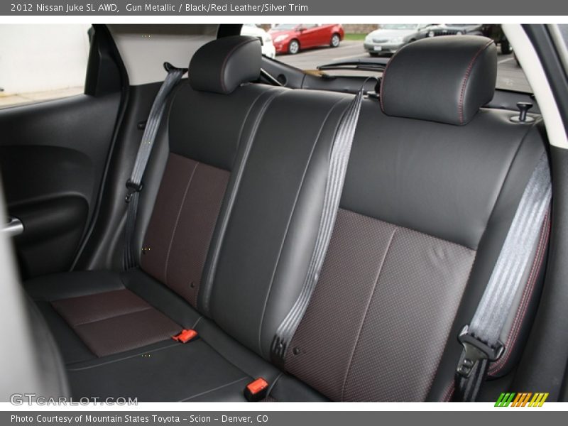 Gun Metallic / Black/Red Leather/Silver Trim 2012 Nissan Juke SL AWD