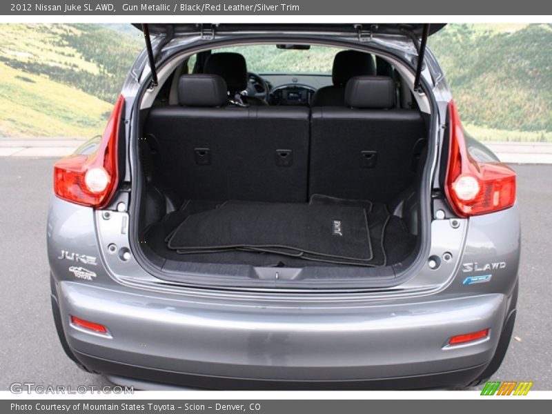 Gun Metallic / Black/Red Leather/Silver Trim 2012 Nissan Juke SL AWD