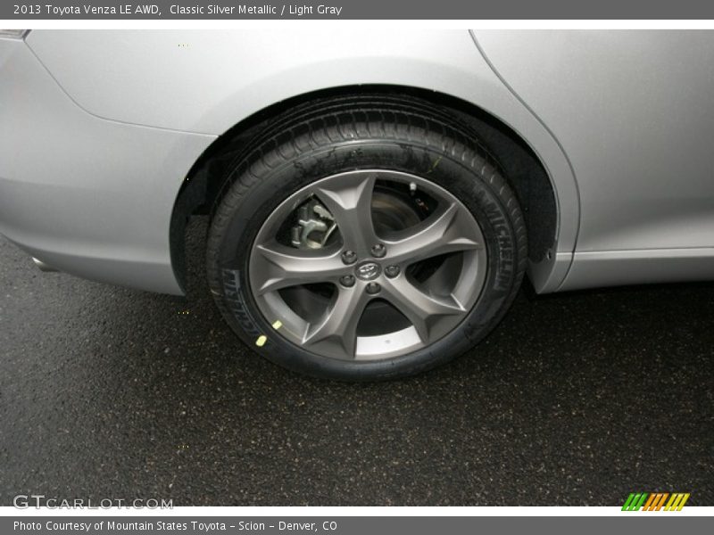 Classic Silver Metallic / Light Gray 2013 Toyota Venza LE AWD
