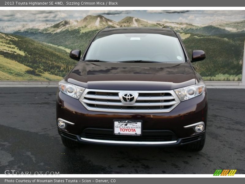 Sizzling Crimson Mica / Black 2013 Toyota Highlander SE 4WD