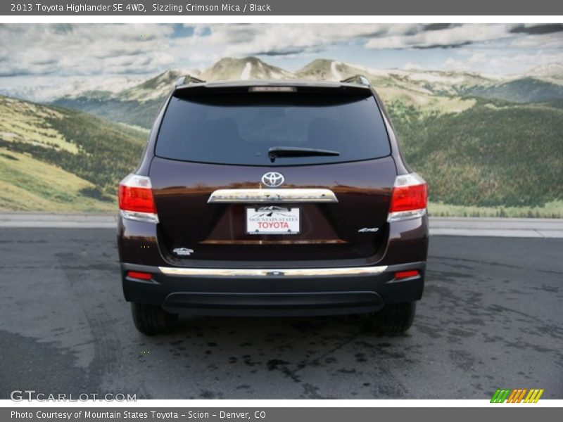 Sizzling Crimson Mica / Black 2013 Toyota Highlander SE 4WD