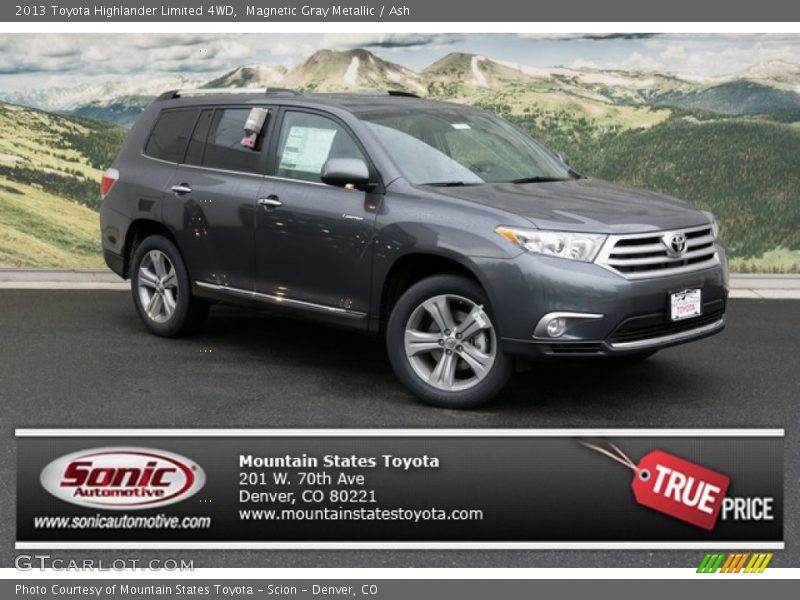 Magnetic Gray Metallic / Ash 2013 Toyota Highlander Limited 4WD