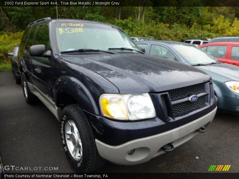 True Blue Metallic / Midnight Grey 2002 Ford Explorer Sport 4x4
