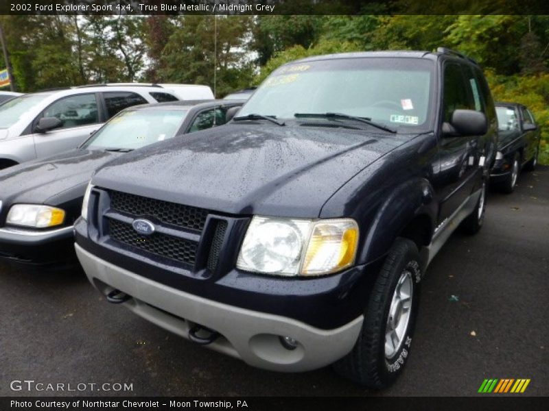 True Blue Metallic / Midnight Grey 2002 Ford Explorer Sport 4x4
